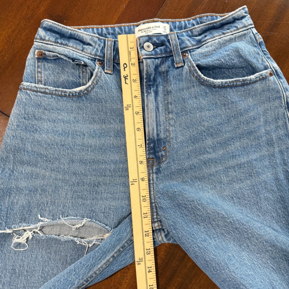 Abercrombie & Fitch Womens 90s Relaxed Jean High Rise Size 4R Curve Love Baggy - Picture 8 of 9